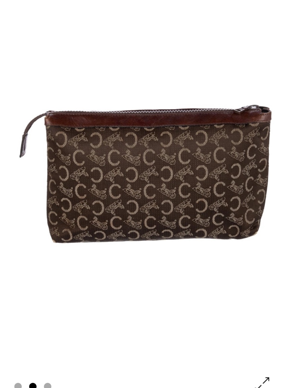 Authentic Vintage Celine Monogram Canvas Travel Toiletry Pouch Cosmetic Bag - Picture 4 of 6